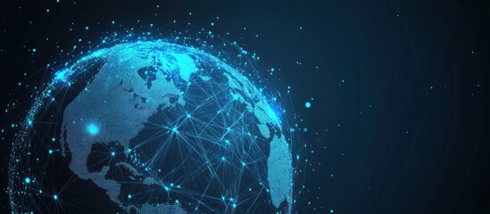 Obraz premium Global Network Connection Visualization