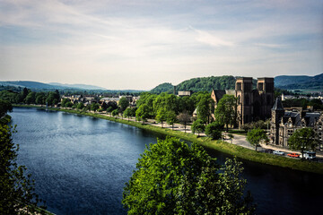 Vintage photograph of an English river