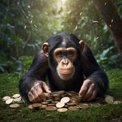 animal, zoo, mammal, wildlife, wild, black, nature, pan troglodytes, baby, portrait, looking, sitting, face, jungle, old, bonobo, animals, funny, endangered, mouth, young, hairy