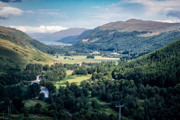 Vintage photograph of an English valley