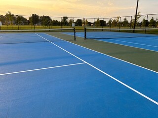 tennis court and net