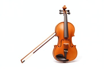 Fototapeta premium Beautiful Violin Isolated on White.