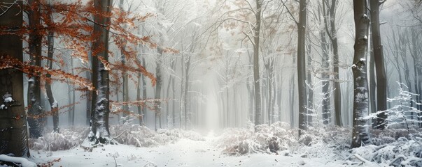 winter forest illustration.