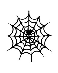 Halloween Creepy Spider Web Icon Vector Illustration on Transparent Background