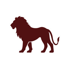 Obraz premium a lion vector illustration silhouette, isolated white background, 