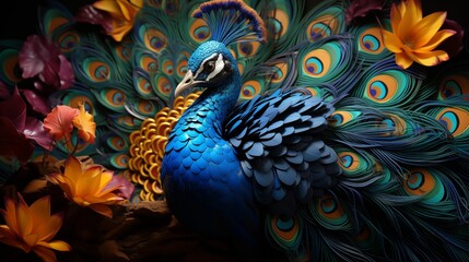 Fototapeta premium Beautiful peacock.