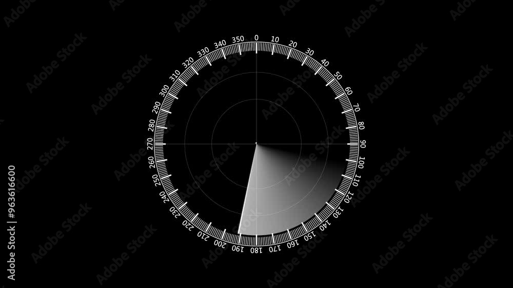 Poster signal transmitted radar. glow green background with navigation radar. animation on the moving navig