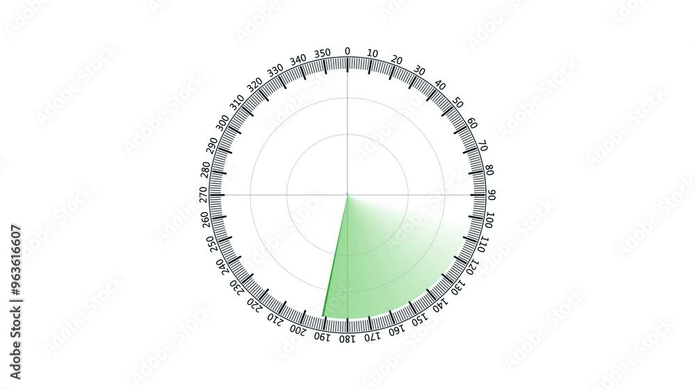 Poster signal transmitted radar. glow green background with navigation radar. animation on the moving navig