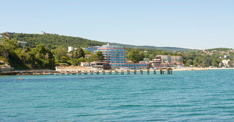 ST.ST. CONSTANTINE AND HELENA, BULGARIA - YUNE 01, 2015: sea coast with hotels Sirius and Asalia and beaches