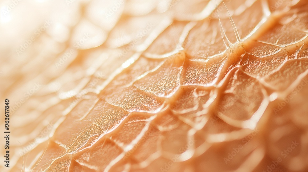 Poster close-up macro shot of a light peach textured surface with a blurred background.