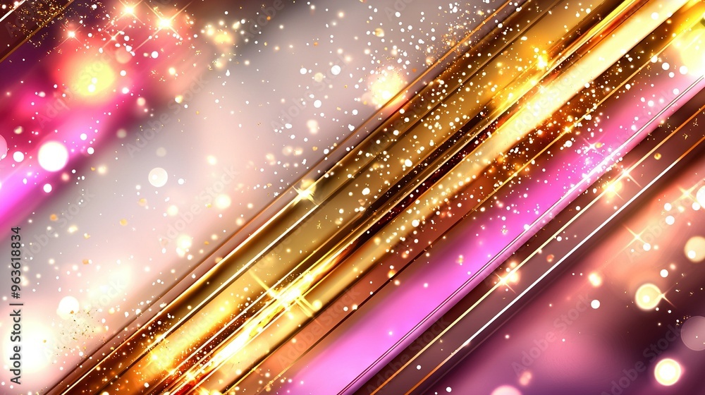 Poster the image has a blurry background, filled with a multitude of twinkling stars and shimmering specks 