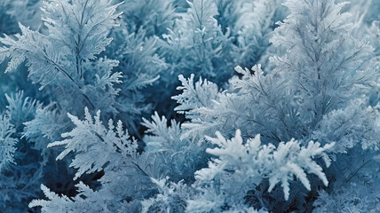 winter frosty frilly patterns, Christmas theme, collage for New Year