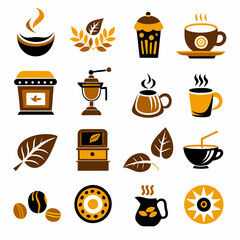 set of coffee icons