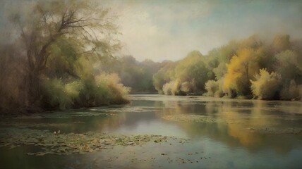 Fototapeta premium Soft, atmospheric, impressionistic