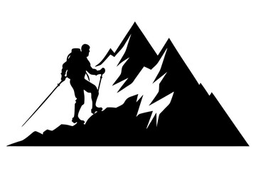 Mountain Climber Silhouette