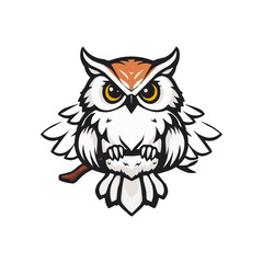 Obraz premium owl mascot logo design vector with modern illustration concept style for badge, emblem and tshirt printing. owl illustration for sport team.