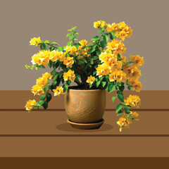 flower vase with colorful flowers