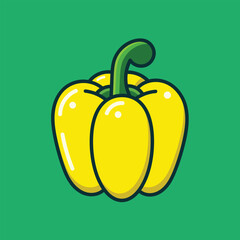 Fresh and Vibrant Capsicum Vector Design