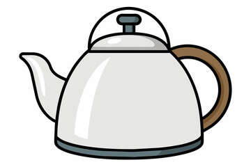 Water jar kettle icon on white background vector art illustration 