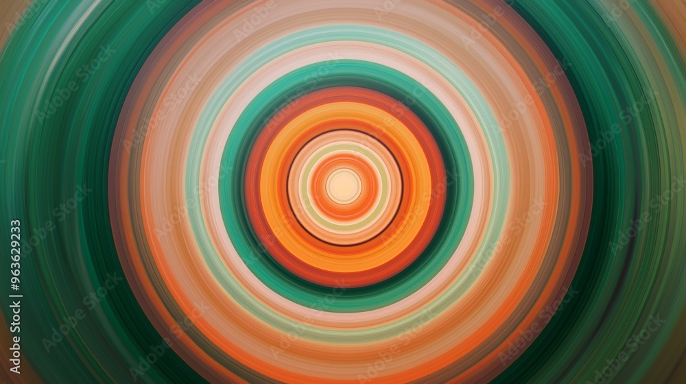 Poster abstract background with colorful circular lines forming a tunnel, perfect for projects related to t