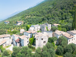 Ghost town of Campo di Brenzone on Lake Garda, Italy