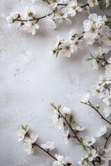 A close up of white flowers with green leaves. The flowers are arranged in a way that creates a sense of depth and dimension, with some flowers appearing to be in the foreground