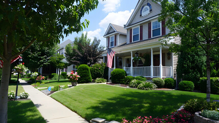 backyard with six hidden treasure chests filled with patriotic treats and prizes for all ages.