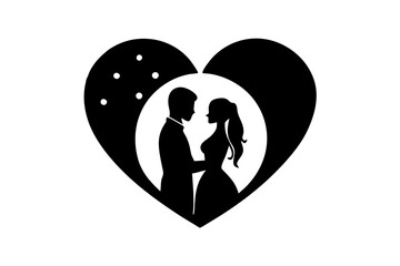 silhouette of a couple