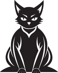 black cat  vector illustration