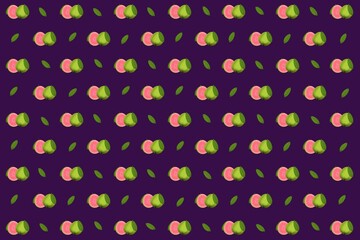 background of fruits, seamless pattern, seamless pattern with guava, illustration of fruits, fruit, purple background, wallpaper, fruit background, food, purple, background of guava