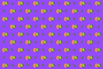 seamless background fruit, seamless pattern, seamless pattern with guava, illustration of fruits, fruit, purple background, wallpaper, fruit background, food, purple, guava