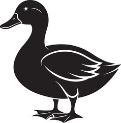 duck silhouette vector illustration