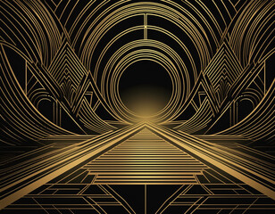 Fototapeta premium Retro Futuristic Background in a Dynamic Design