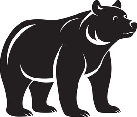 bear silhouette vector art illustration