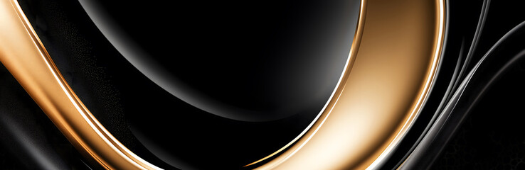 A decorative background with flowing golden elements on a black backdrop, ideal for adding elegance to business cards.