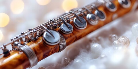 Fototapeta premium a close up of a flute. 