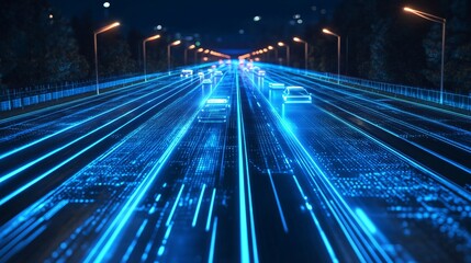 futuristic road hologram