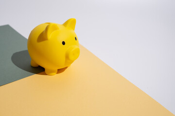 Piggy bank concept for savings, accounting, bank and business account. Small piggy bank for money...