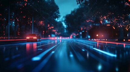 futuristic road hologram