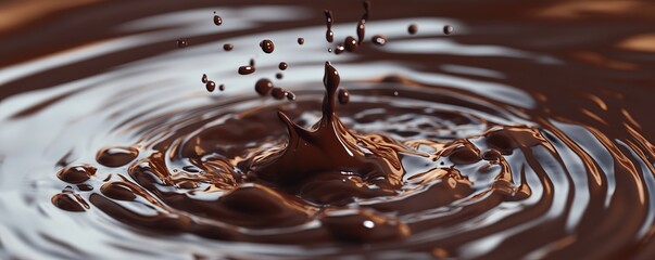 Splash of chocolate in a liquid surface