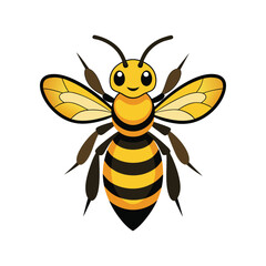 Cute Colorful Bee Vector Illustration