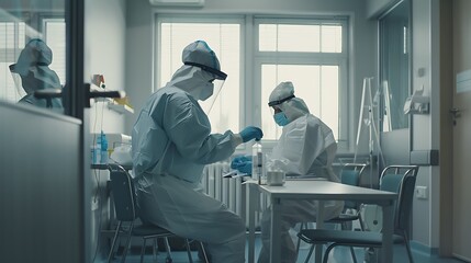 Doctor vaccinating patients