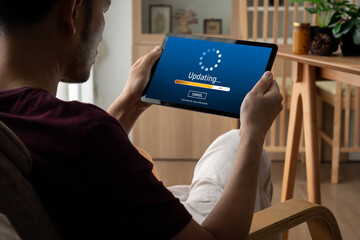 Software update on computer for modish version of device software upgrade