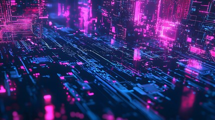Obraz premium Abstract Digital Circuitry Background.