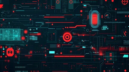 Obraz premium Futuristic Digital Interface Background.