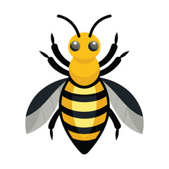 Cute Colorful Bee Vector Illustration