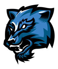 Cool Mascot wolf vector, perfect for stickers, t-shirts, logo, print on demand, print or branding