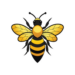 Cute Colorful Bee Vector Illustration
