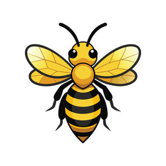 Cute Colorful Bee Vector Illustration