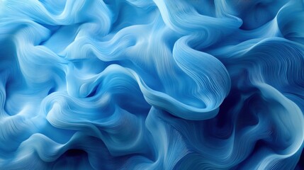 Obraz premium Elegant Blue Paper Wave Background: Graceful, Sweeping Arcs with Smooth, Undulating Motion for Abstract Design